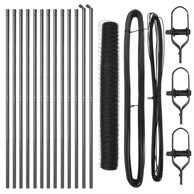 Heksagonalna ograda 1. 4x25 m čelik, siva