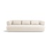 MICADONI HOME Bež sofa od bouclé tkanine 226 cm Jenny, 226x90x73 cm
