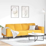 Tkaninska sofa s jastukom Svijetlo žuta Baršunasta tkanina