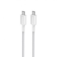 ANKER USB-C na USB-C pleteni kabel 322, bijeli, 0.9m