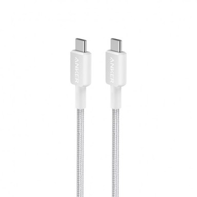 ANKER USB-C na USB-C pleteni kabel 322, bijeli, 0.9m