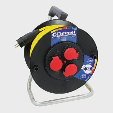 COMMEL 200-362 kabelska motalica na pvc bubnju 280 mm, monofazna, 16 a 230 v ~ 3500 w i