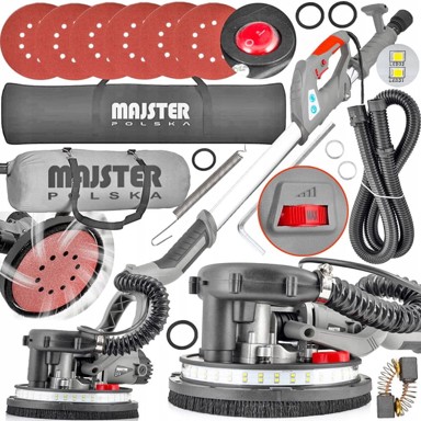 MAJSTER POLSKA Žirafa za brušenje zidova 2000 W, 225 mm, LED, teleskopska ručka