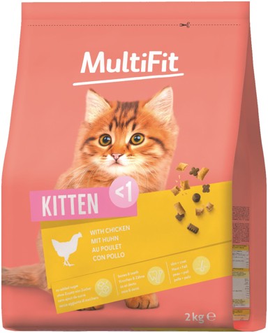 MULTIFIT Hrana za mačiće Cat Junior s piletinom, 2 kg