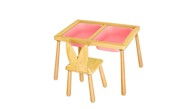 WOODY FASHION Dječji stol set Table and Chair, ružičasti
