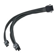 SILVERSTONE Kabel SST-PP07E-PCIB, PCIe 8-pin na 6+2-pin, 250 mm, crna