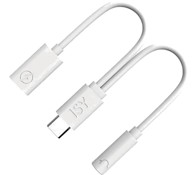 ISY Adapter USB-C na 3.5 mm mini Jack i USB-C IKA-1001 2u1, bijela