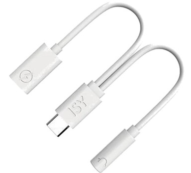 ISY Adapter USB-C na 3.5 mm mini Jack i USB-C IKA-1001 2u1, bijela