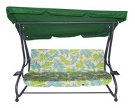 Vrtna ljuljačka, sa sklopivim sjedalom i podesivom nadstrešnicom, palm