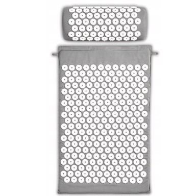 LIVEFY Prostirka za masažu Yoga 65x41 cm, siva