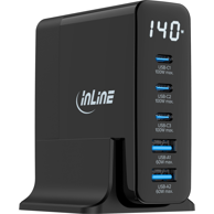 INLINE Punjač za mobitel 31553, crni