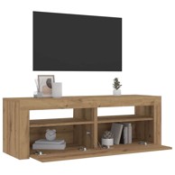 Noćni ormarići 2 kom s LED svjetlima boja hrasta 60x35x40 cm, hrast