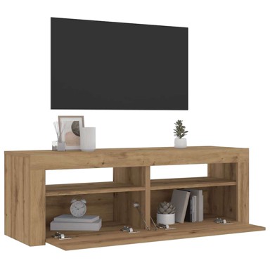 Noćni ormarići 2 kom s LED svjetlima boja hrasta 60x35x40 cm, hrast