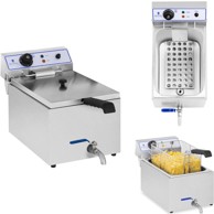 ROYAL CATERING Profesionalna friteza za ribu sa slavinom RCEF 15E, 3000 W, 17 l