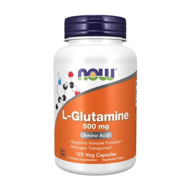 NOW L-glutamin, 500 mg, 120 kapsula
