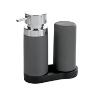 WENKO Set s dva siva spremnika za deterdžente s podmetačem, 350 ml