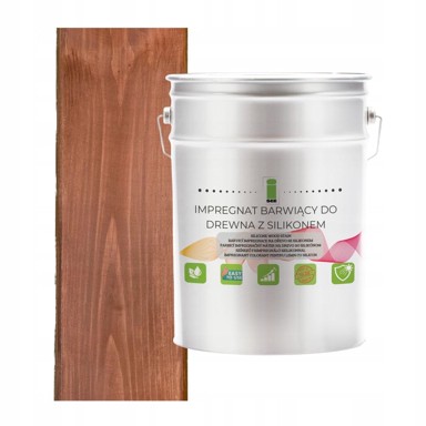 Impregnacija za drvo sa silikonskim voskom 2u1, hidrofobna, orah D070, 10 l