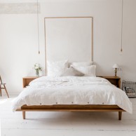 LINEN TALES Posteljina 140x200 cm za krevet za jednu osobu od mješavine lana Bijela