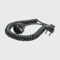 BACHMANN Produžni kabel 220V spiralni 1 m crni BM0010706