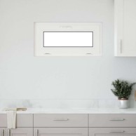 RISOR Podrumski prozor 80 x 40 cm PVC/staklo, bijeli, dvoslojno staklo