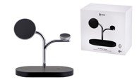 SAMSUNG Bežični punjač GP-PWU024WIABW, za slušalice/mobitel/pametni sat, USB, crna/srebrna