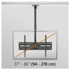 MY WALL Stropni nosač za TV HD 10L 37''-86'', crni