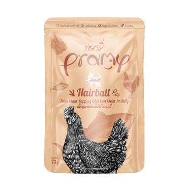 PRAMY CAT Hrana Hairball, tuna s preljevom od piletine u želeu, 70 g
