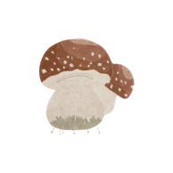 LORENA CANALS Ciglasti/krem periv/ručno rađen pamučan dječji tepih 120x120 cm Boletus 