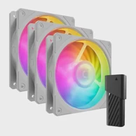 COOLERMASTER Računalni ventilator Mobius 120P ARGB - bijeli, set od 3 komada