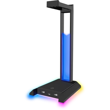 SPEEDLINK Stalak za slušalice Excello NX, RGB, USB hub, crni