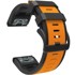 GS QuickFit silikonska narukvica za Garmin sat, 26 mm, narančasto-crna