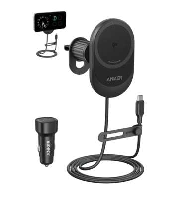 ANKER Auto punjač MagGo Wireless Charger, crni