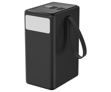 PLATINET Powerbank PMPB8065, 65 W, 80.000 mAh, QC3.0, PD, 4xUSB-A, 2xUSB-C, LED svjetlo, crna