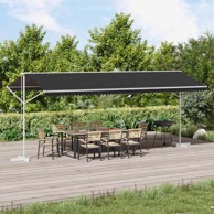 Samostojeća tenda, 6 x 3 m, poliester, s bijelim okvirom, antracit