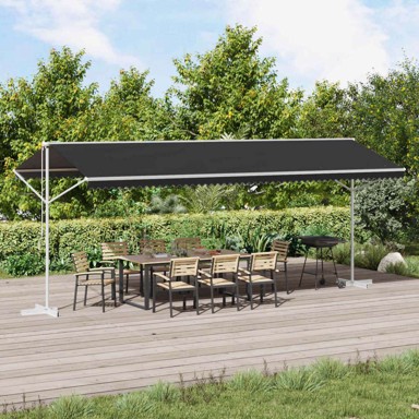 Samostojeća tenda, 6 x 3 m, poliester, s bijelim okvirom, antracit