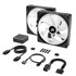 CORSAIR Računalni ventilator iCUE LINK QX140 RGB Series, PWM - set od 2 komada s RGB kontrolerom - 140mm, crni, starter CO-9051004-WW