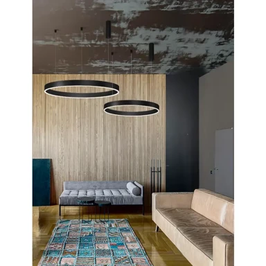 NOVA LUCE Visilica Motif NL9530212, LED 40 W, 2700–6000 K, 2943 lm, dimabilna, IP20, crna