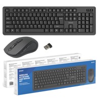 SAVIO Set tipkovnica i miš KB-03 Home/Office žičani USB QWERTY US engleski, crni
