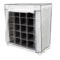 COMPACTOR Crna tekstilna polica za cipela Shoes, 25 pretinaca