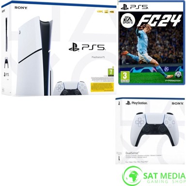 SONY PlayStation 5 Slim D Chassis 1TB s dodatnim PS5 DualSense bežičnim kontrolerom i igrom FC 24