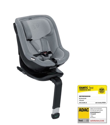 KINDERKRAFT Autosjedalica IGuard Pro iSize 61-105 cm Hladno siva