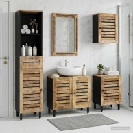 Set kupaonskih ormarića 5 kom 38 x 33 x 160 cm, prirodni