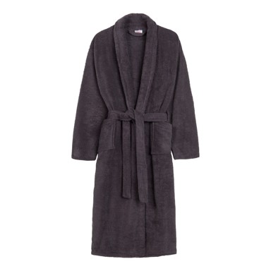HIP Antracitno sivi pamučan kućni ogrtač M/L Terry