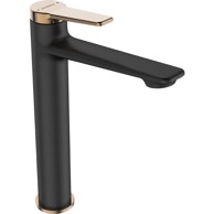 KUCHINOX Miješalica za vodu Alanis za umivaonik sa pop-up sifonom crna/rose gold 29 cm