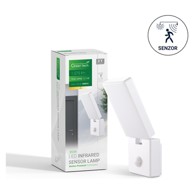 GREEN TECH LED zidna svjetiljka sa senzorom Kfs-055 15 W 3000 K, bijela