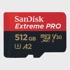 SANDISK Memorijska kartica Extreme PRO microSDXC 512GB 200MB/s, crna
