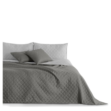DECOKING Siva dvostrana navlaka od mikrovlakana Axel, 260 x 280 cm