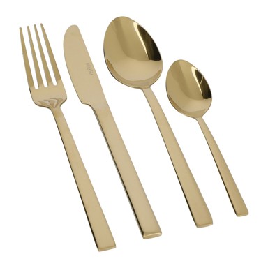 KITCHEN CRAFT Set pribora za jelo 16 kom Mikasa Diseno, od nehrđajućeg čelika, zlatna boja