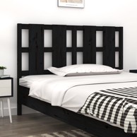 Uzglavlje za krevet crno 125,5 x 4 x 100 cm od masivne borovine