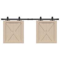 Komplet kliznih vrata ormarića 122 cm ugljični čelik